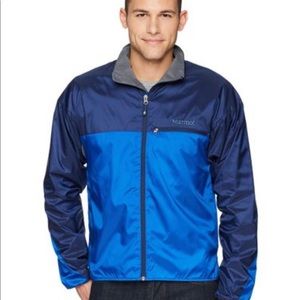 Marmot Blue Driclime Windshirt Navy L thin zip up